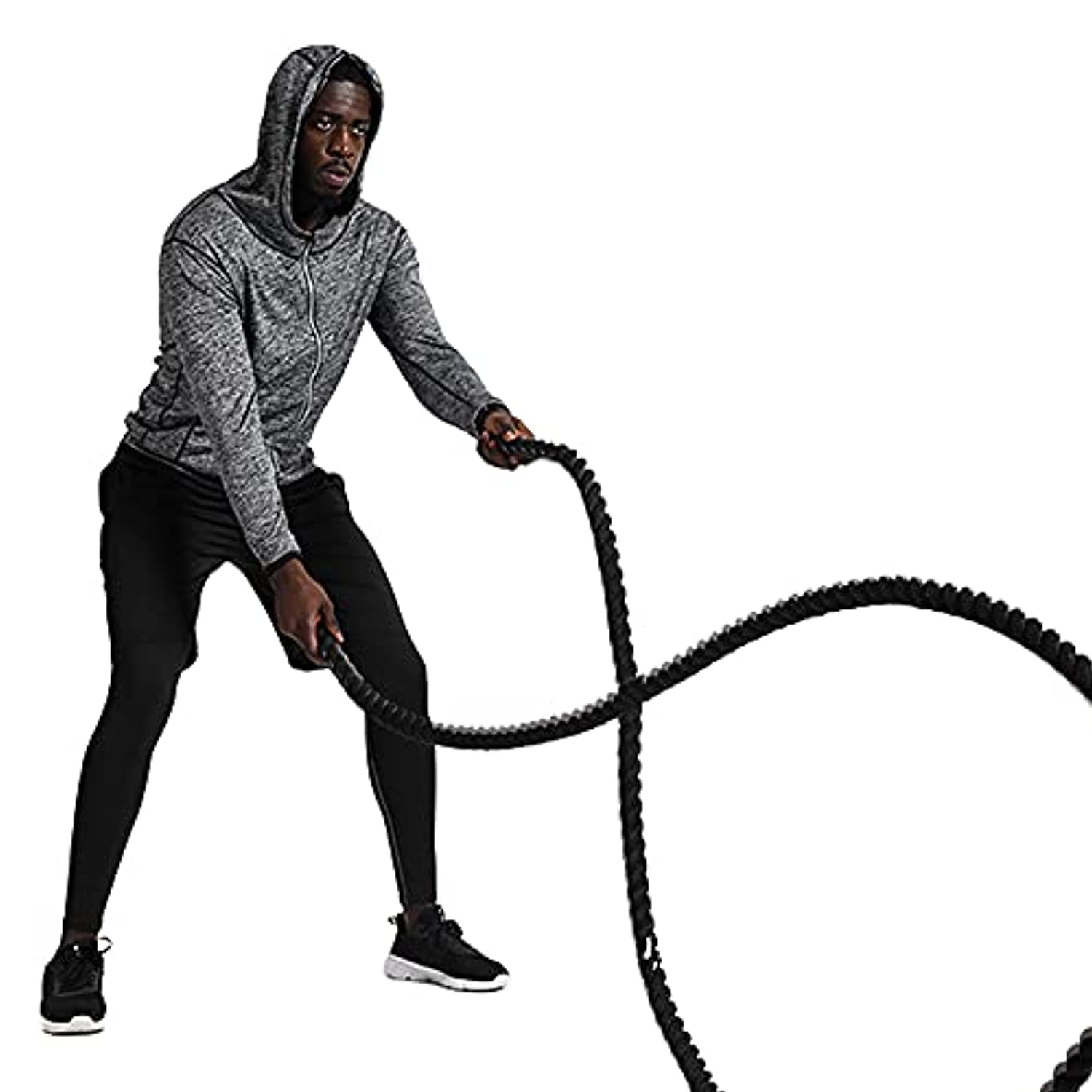 BUYJYA 5pcs Men's Workout Set Gym Clothing Compression Leggings Shorts Shirt Long Sleeve Top for Running, Size: Large, Black