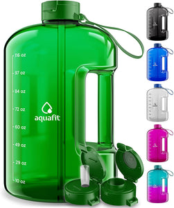 AQUAFIT 1 Gallon Water Bottle with Straw Motivational Water Bottle